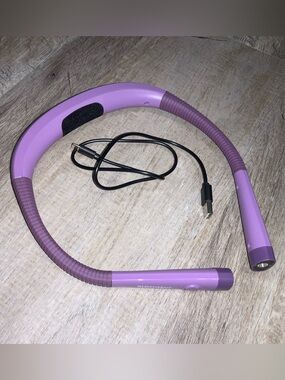 (Bin 4) Glocusent, Purple Neck Reading Light with USB Rechargeable Battery, OS